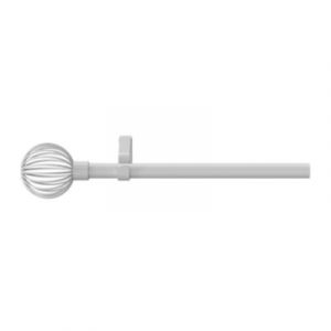 Kit de tringle à rideau extensible simple embout cage Anafi métal blanc 120/210cm Ø16/19mm GoodHome