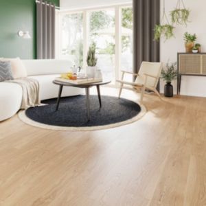 Parquet massif à coller Lulea XL en chêne huilé naturel