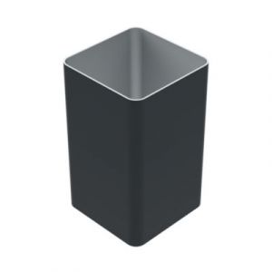 Poteau Belty 18 x 18 cm en aluminium à sceller - Hauteur 200 cm - Gris