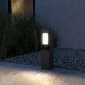 Borne lumineuse LED ext&eacute;rieur noire 10 W 1 000 lm IP65, GoodHome Davern