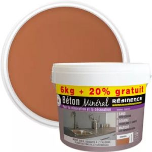 Béton minéral Résinence terracotta 6kg + 20% gratuit