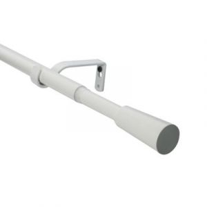 Kit de tringle à rideau extensible embout cône Anafi GoodHome 120/210 cm Ø19mm blanc