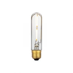 Ampoule LED à filament spirale T30S E27 160lm 2W blanc chaud ⌀3cm transparent