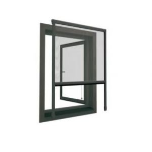Store moustiquaire enroulable anthracite pour fenêtre 125 x 170 cm
