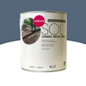 Peinture ext&eacute;rieure et int&eacute;rieure sol Colours bleu nordique satin 2,5L