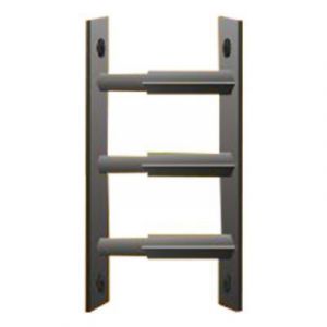 3 barreaux télescopiques de fenêtre, acier noir, Mottez, L.30 à 55 cm