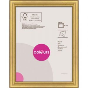 Cadre photo dor&eacute; Colours Meridien l.18 x H.24 cm