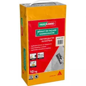 Enduit de fa&ccedil;ade monocouche blanc cass&eacute; 10 kg Parexlanko
