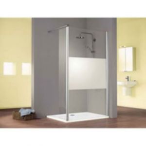 Paroi de douche avec volet pivotant l.120 + 35 cm, verre dépoli, Schulte MasterClass