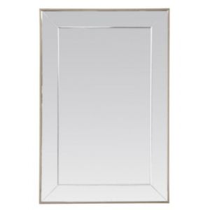 Miroir biseaut&eacute; en bois EDME L.90 x l.60 cm