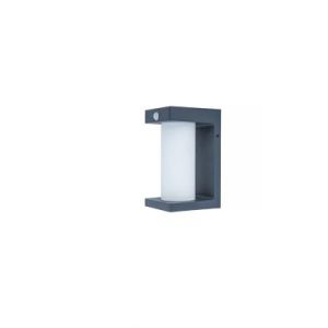 Applique murale solaire à détection Geotube LED intégrée 150lm IP54 GoodHome gris anthracite