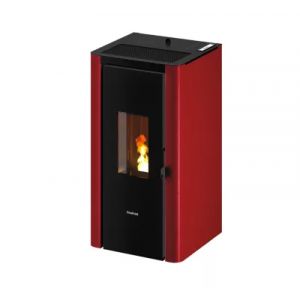 Po&ecirc;le &agrave; granul&eacute; &eacute;tanche Indigo 7 Freepoint - noir et bordeaux - 7.9kW