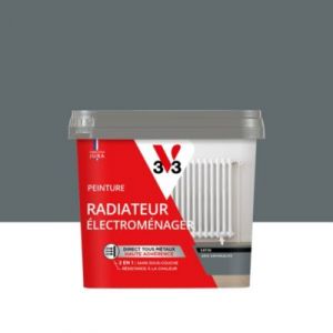 Peinture de r&eacute;novation radiateur &eacute;lectrom&eacute;nager V33 gris anthracite satin 0,75L