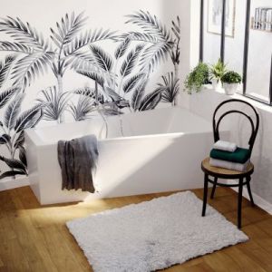 Baignoire asymétrique droite 160x90 cm, blanc, Teesta GoodHome