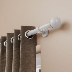 Support tringle &agrave; rideau extra court &agrave; percer Anafi m&eacute;tal blanc &Oslash;19/28mm GoodHome