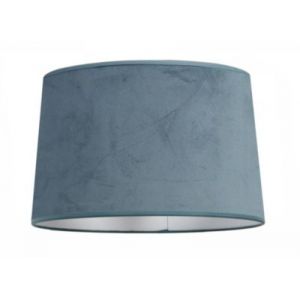 Abat-jour conique en velours bleu Ø28cm Seynave