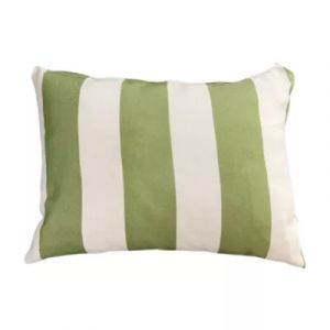 Coussin d'ext&eacute;rieur rectangulaire ray&eacute; vert 45 x 30 x 12 cm Tendances et Cr&eacute;ations