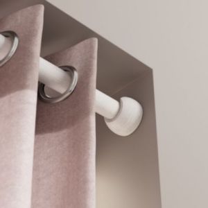 Tringle à rideau Chalki bois de frêne blanc Ø28 x L.150cm GoodHome