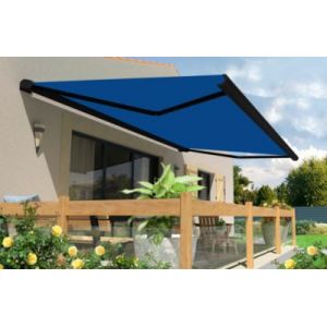 Store banne motoris&eacute; avec coffre int&eacute;gral Arizona T119 - armature noire - 6 x 3,5m Sunstyl