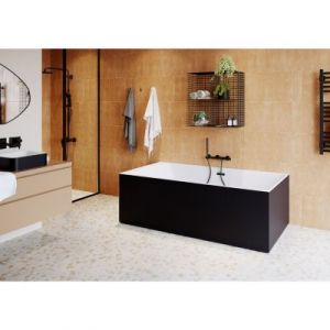 Baignoire semi îlot 180x80 cm Bakor noir