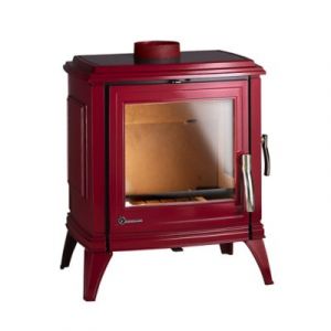 Po&ecirc;le &agrave; bois en fonte Invicta&nbsp;Sedan&nbsp;M Rouge 10&nbsp;kW 120m&sup2;