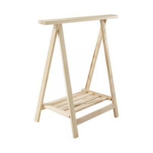 Tr&eacute;teau pliant en h&ecirc;tre Charpak 75 x 75 cm