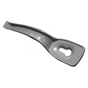 Poign&eacute;e de porte &agrave; barillet Protecta 900139 en PVC blanc pour porte de garage