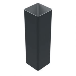 Poteau Belty 18 x 18 cm en aluminium à sceller - Hauteur 250 cm - Gris