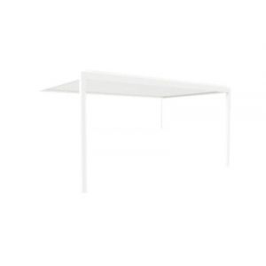 Pergola bioclimatique adoss&eacute;e l.5,11 x H.2,5 x P.3 m blanc manuelle aluminium Alumin'home Salto