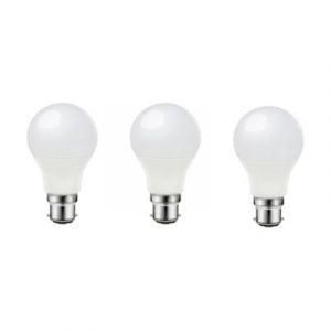 Lot 3 ampoules LED A60 B22 1055lm 9.5W = 75W Ø6cm Diall blanc chaud