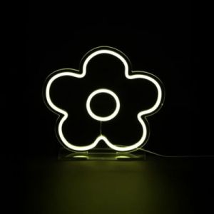 N&eacute;on LED fleur marguerite IP20 H.33cm 8W Seynave