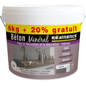 Béton minéral Résinence gris taupe 6kg + 20% gratuit