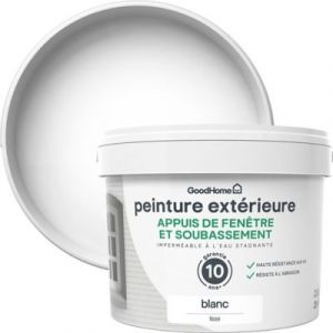 Peinture extérieure appuis de fenêtre GoodHome blanc 2,5L