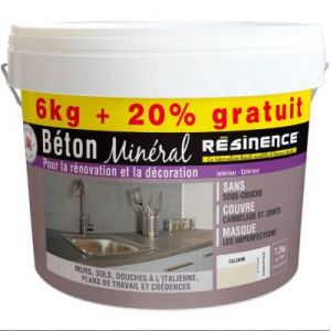 Béton minéral Résinence calcaire 6kg + 20% gratuit