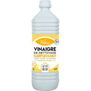 Vinaigre de nettoyage surpuissant 9,5° Phébus citron 1L