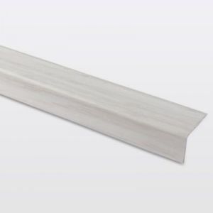 Nez de marche en aluminium décor bois blanc GoodHome 35 x 25 x 1800 mm.