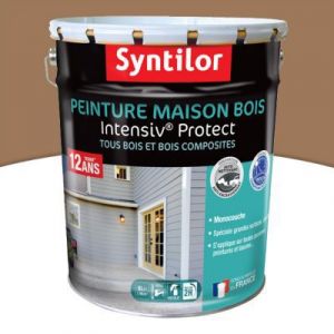 Peinture extérieure maison bois Intensiv Protect Syntilor marron 8L