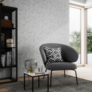 Papier peint pr&eacute;-encoll&eacute; vinyle intiss&eacute; uni Easy Roll GoodHome Bagatelle gris l.53 x H.1005 cm