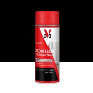 Peinture de rénovation aérosol radiateur électroménager V33 noir absolu satin 400ml