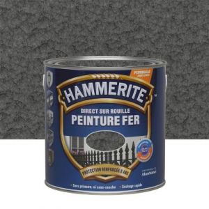 Peinture métal direct sur rouille Hammerite martelé gris ardoise 2,5L