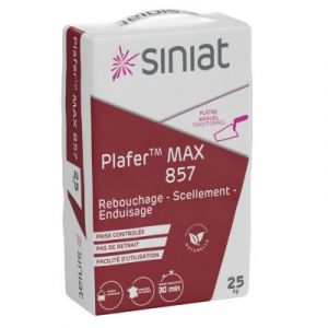 Pl&acirc;tre manuel traditionnel Plafer MAX 857 blanc 25kg