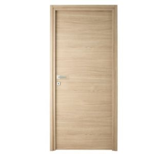 Bloc-porte Nim&eacute;a ch&ecirc;ne clair, H.204 x l.73 cm, poussant r&eacute;versible
