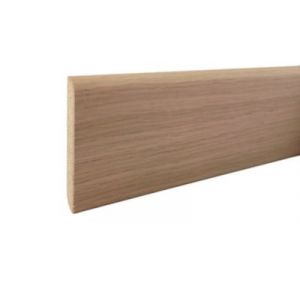 Plinthe arrondie MDF plaqu&eacute; ch&ecirc;ne 223 x 8 cm, &eacute;p.14 mm