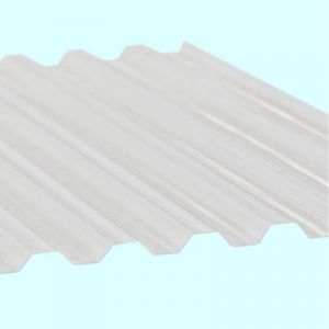 Plaque de toiture nervurée PVC l.1.04m x L.3m, ép.0.8mm,transparent (lot de 5pcs )