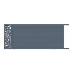 Portail coulissant frejus v&eacute;g&eacute;tal 400x166,8 cm Gris anthracite 7016 Jardimat