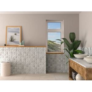 Fa&iuml;ence murale Soul square gris 32 x 60 cm