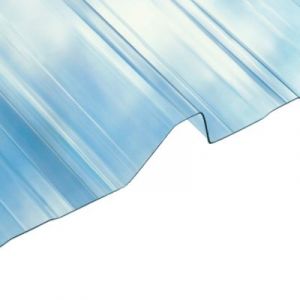 Plaque de toiture polycarbonate nervurée l.1.05xL.2m, ép.0.63mm transparent (lot de 5pcs )