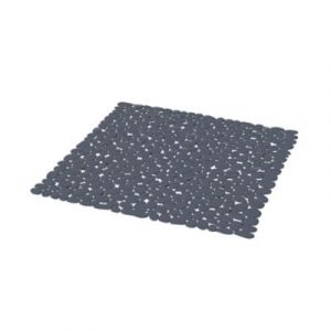 Tapis antidérapant carré baignoire et douche GoodHome Koros coloris bleu nuit en PVC L.53 x l.53 cm