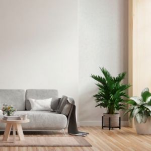 Papier peint vinyle intissé uni aspect tissu blanc L.1005 x l.53cm GoodHome, Mythe