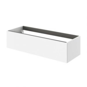 Meuble sous vasque 1 tiroir sans poign&eacute;e l.120 x H.30 x P.45 cm blanc mat Kentia